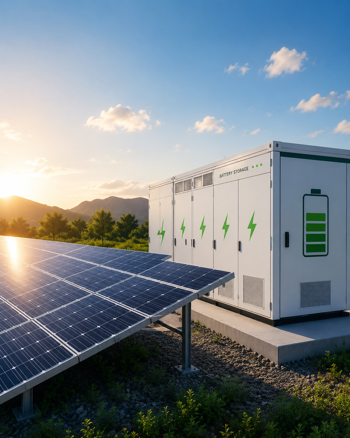 Solar and battery storage system